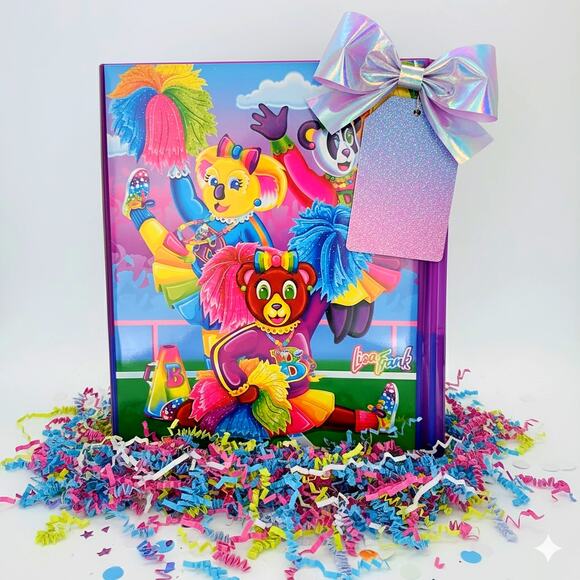 Vintage Lisa Frank Tri-Fold Binder Set – Cheer Bear Design – 1990s Collectible - Picture 3 of 13